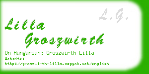 lilla groszwirth business card